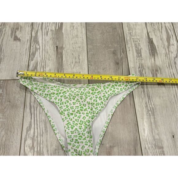 Lime green, cheetah, two-piece bikini, swimsuit, size S - Picture 8 of 11